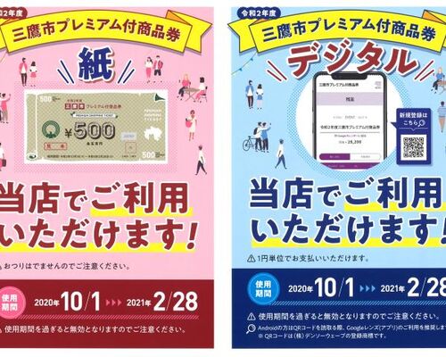 三鷹市プレミアム商品券